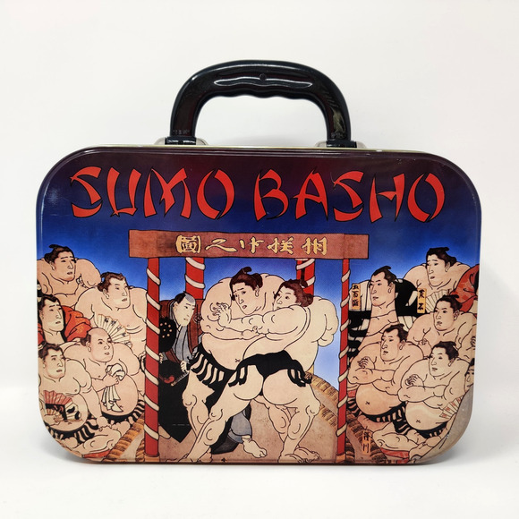 Sumo Basho Metal Lunch Box Vintage 1998 Fun Retro Collectible Wrestling Japan - Picture 6 of 16